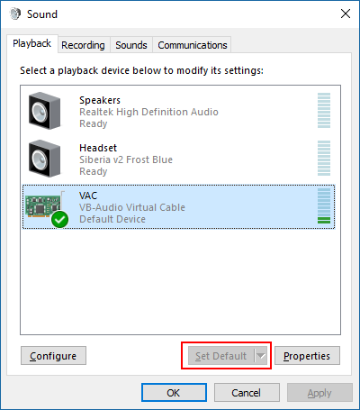 Setting up your virtual audio cables
