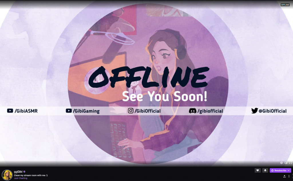 Placeit - Twitch Offline Banner Design Template for Just Chatting