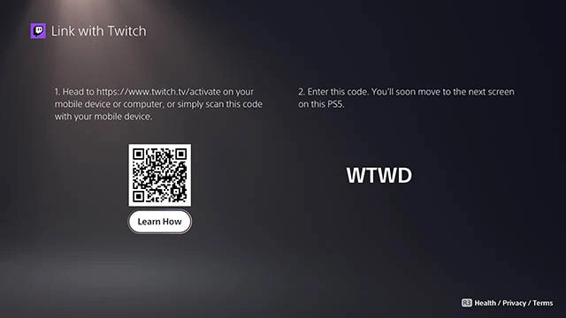 https //www.twitch.tv/activate ps5 code