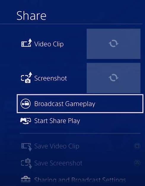 Broadcast Gameplay Setting