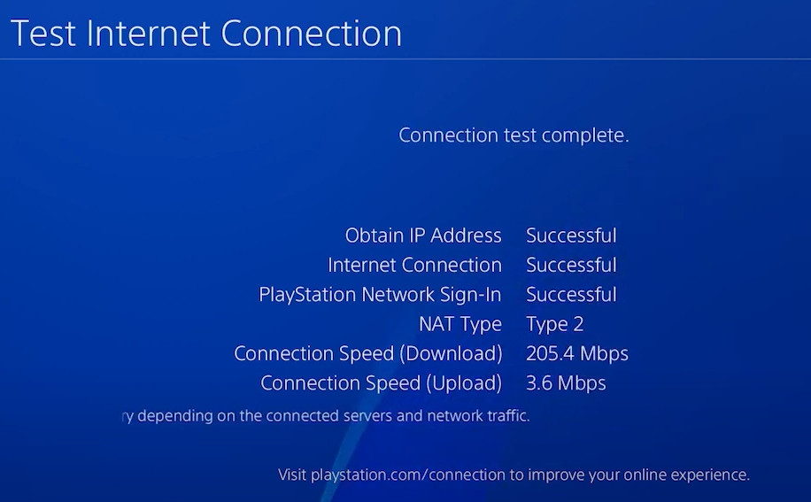 Test internet connection