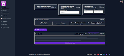 Adding Closed Captions to your Stream Lightstream